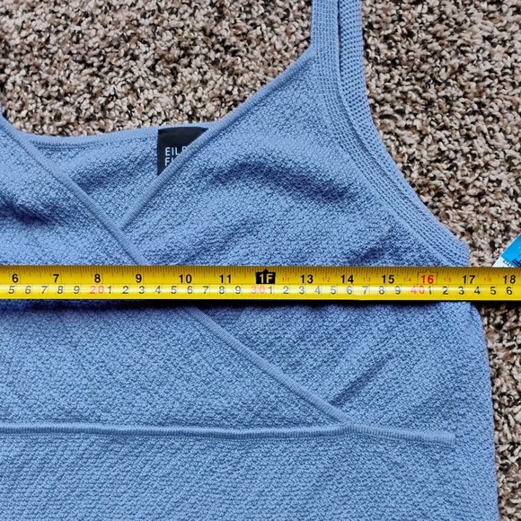 New Eileen Fisher Lilac Wrap-Front Textured V-Neck Crossover Camisole size M. - Picture 5 of 6